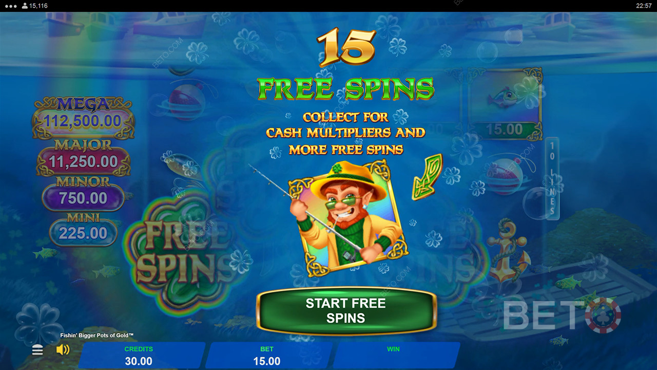 Win 22.826x je inzet in de Fishin