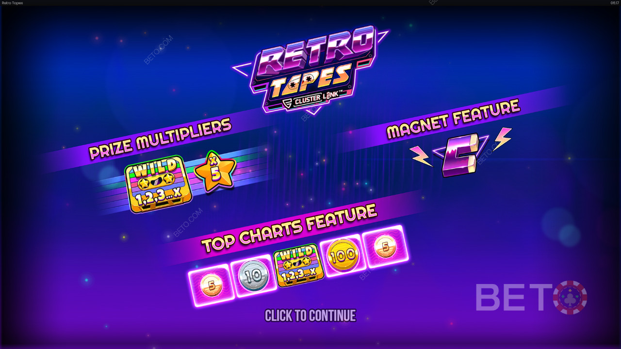 Bonusfuncties uitgelegd in Retro Tapes Cluster Link door Push Gaming