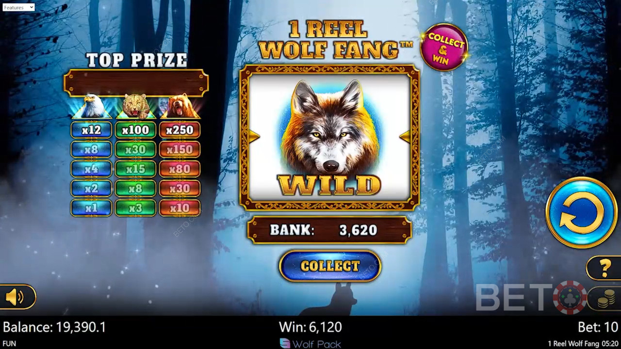 1 Reel Wolf Fang Review door BETO Slots