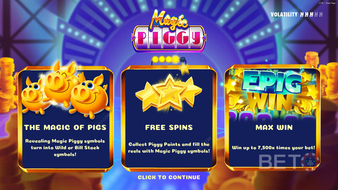 Bonusfuncties uitgelegd in Magic Piggy door Hacksaw Gaming