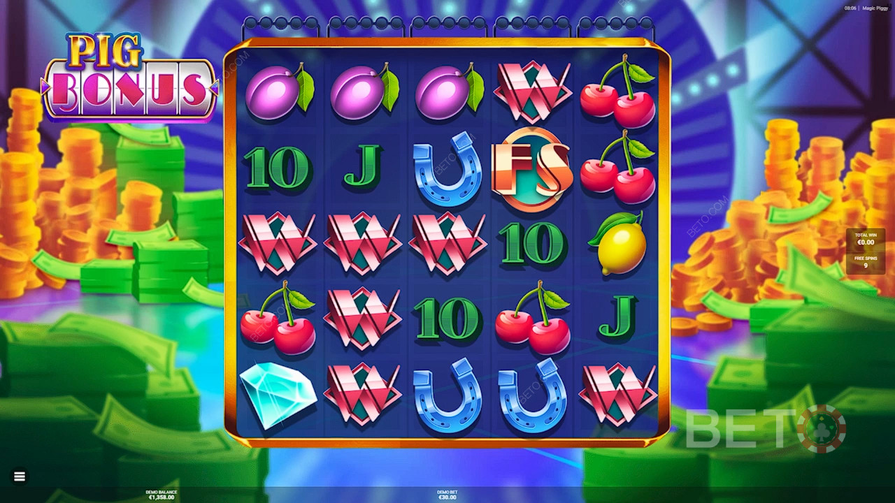 Win 7.500x je inzet in de Magic Piggy Online Gokkast!