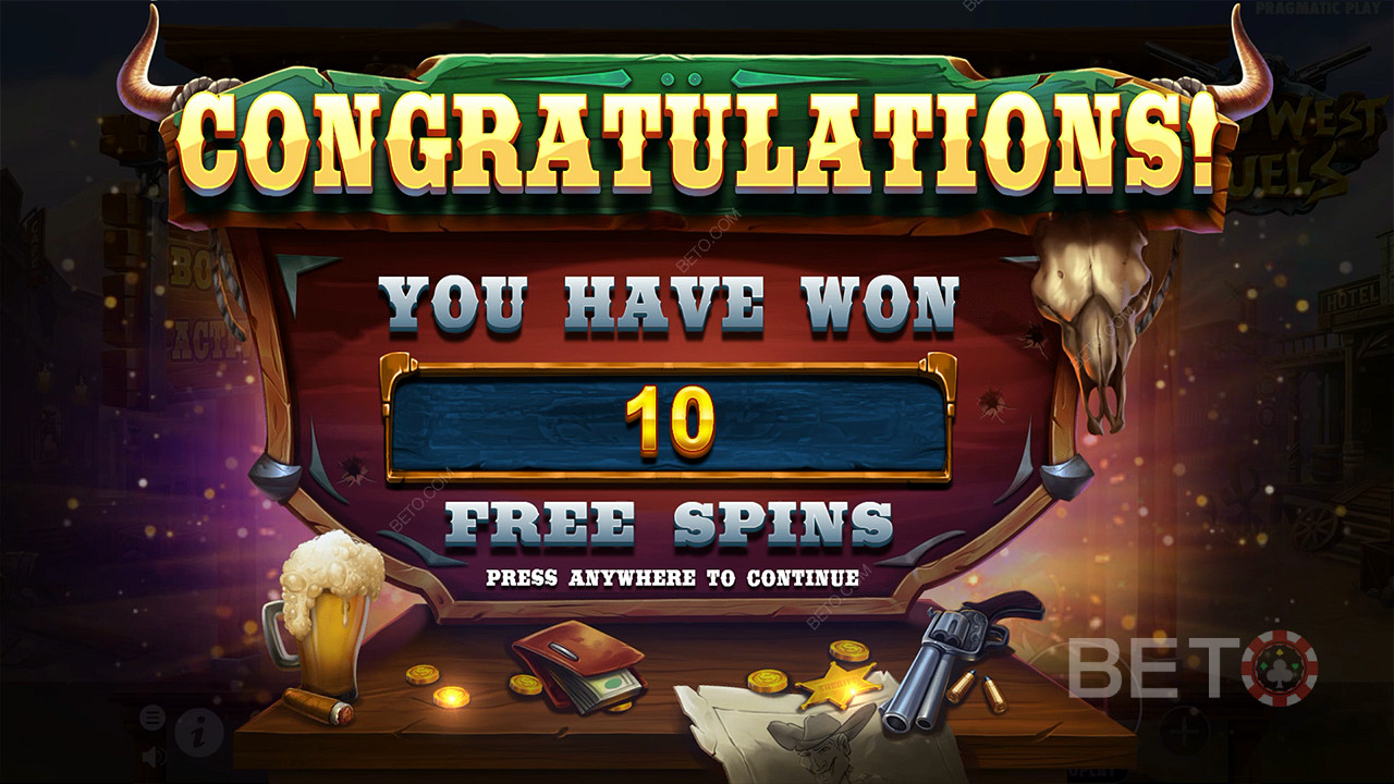 Win 10 Free Spins door 3 of meer Scatters te landen