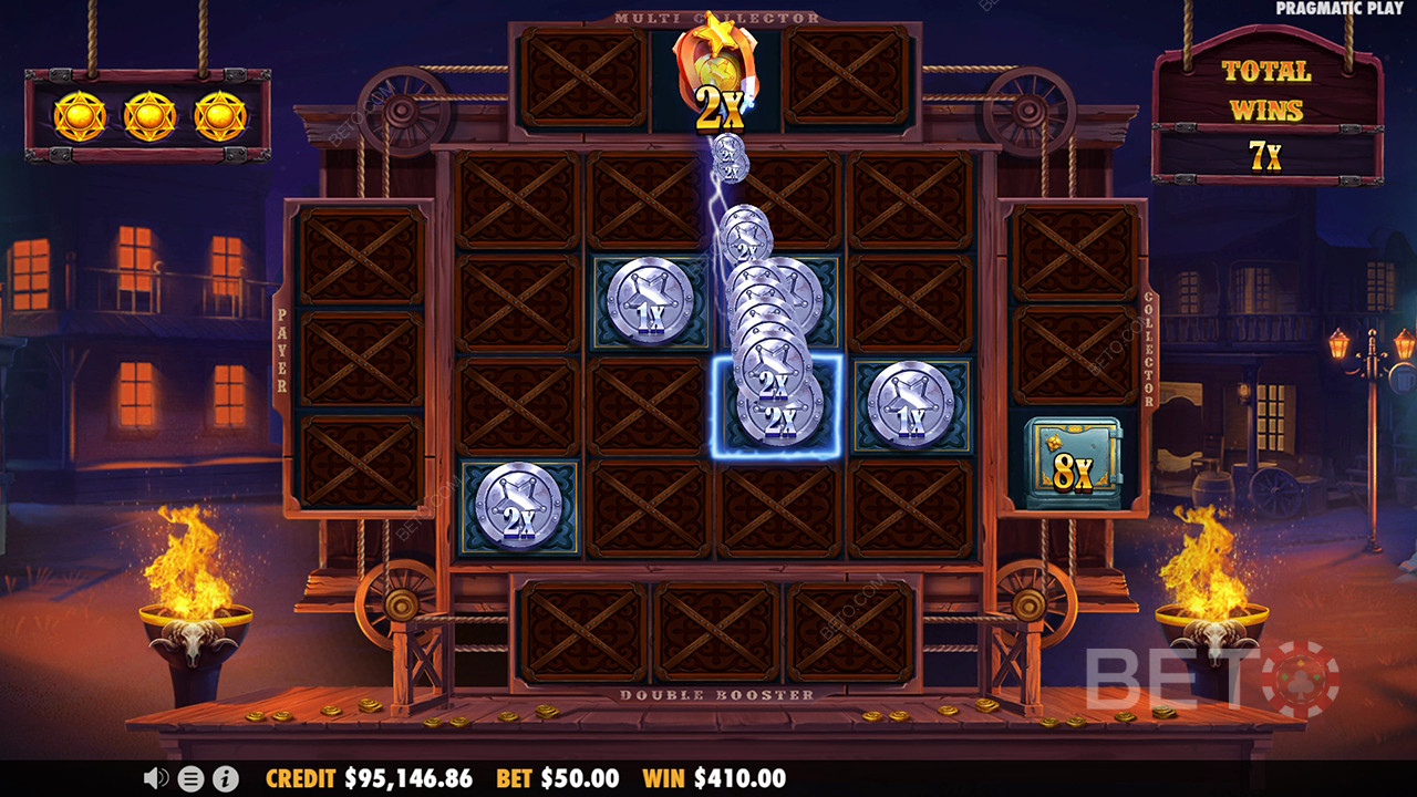 Bonusfuncties uitgelegd in Cowboy Coins door Pragmatic Play