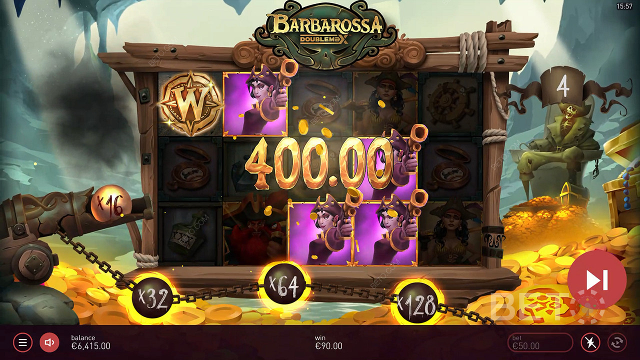 Win 20.000x je inzet in de Barbarossa DoubleMax gokkast!