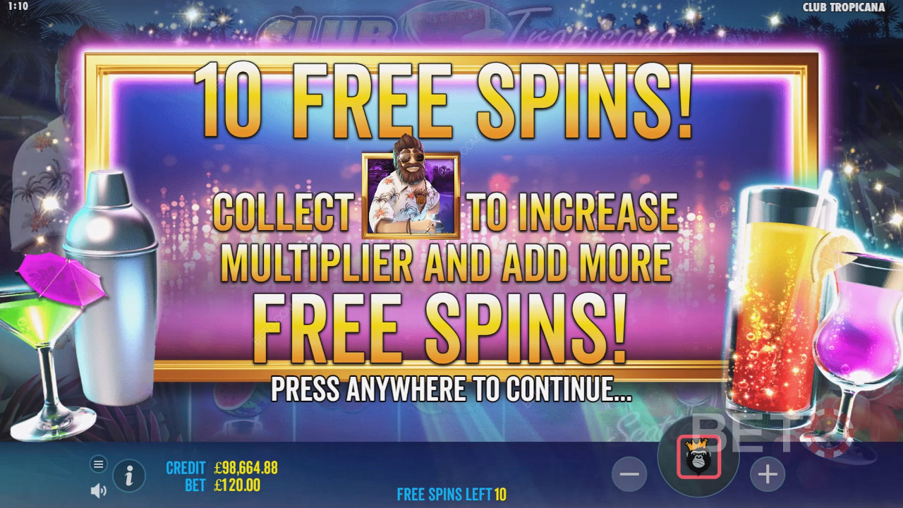 De maximale winst kan worden gewonnen in de Free Spins