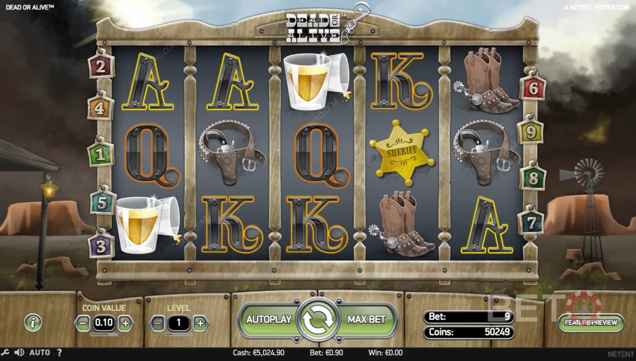 Dead or Alive Online Slot - Winnende Symbolen