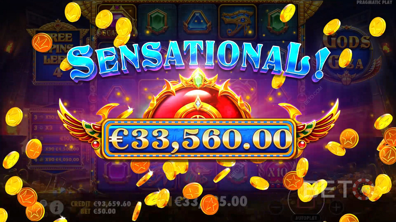 Win 5.000x je inzet in de Gods of Giza gokkast!