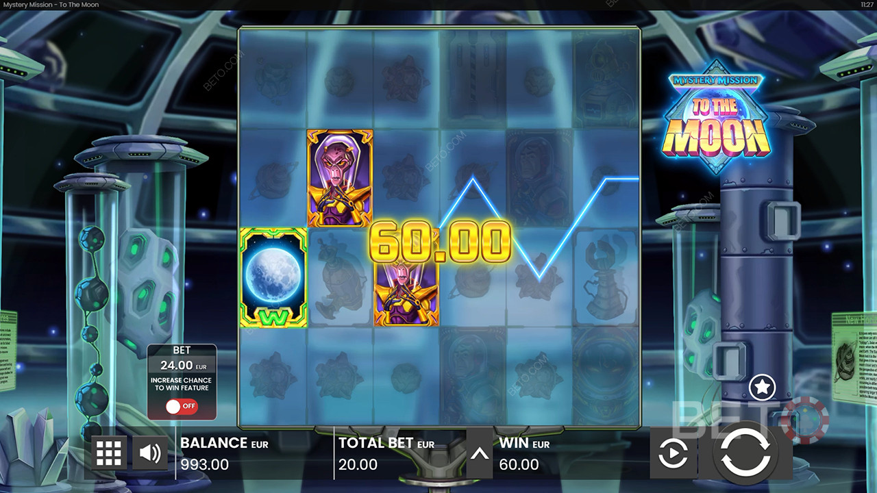 Win 10.000x je inzet in de Mystery Mission to the Moon videoslot!