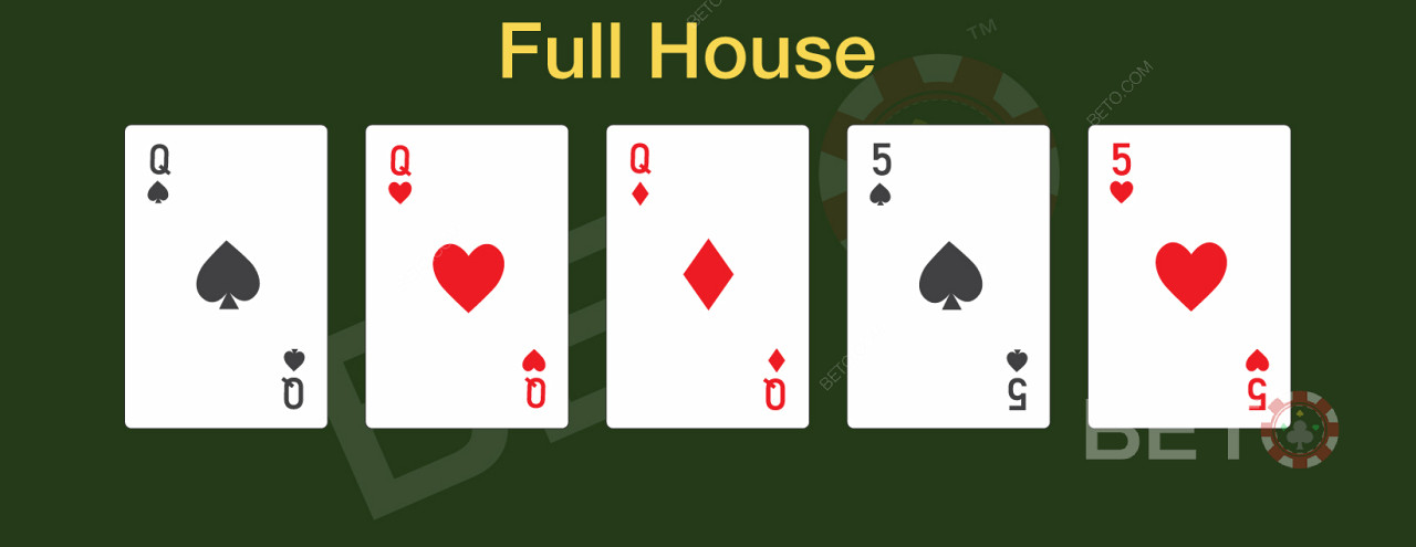 Full house is een goede pokerhand in online poker