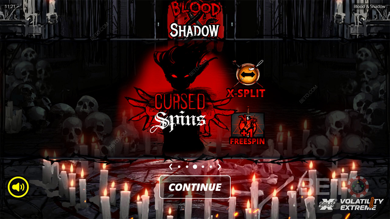 Win 6.666x je inzet in de Blood and Shadow videoslot!