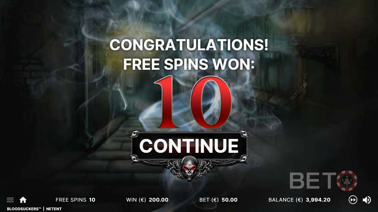 Win 10 Free Spins na landing van 3 of meer Scatter symbolen