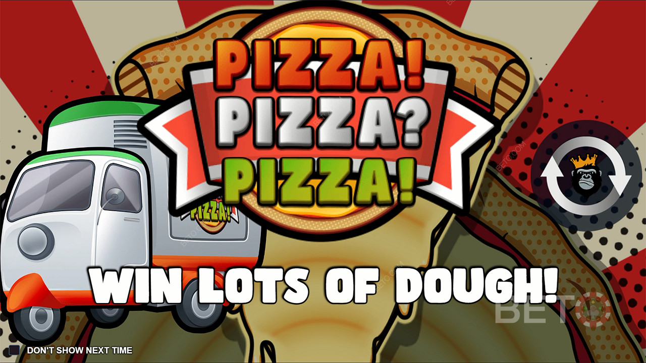Ga voor een Max Win van meer dan 7.000x je inzet in de Pizza! Pizza! Pizza! slot