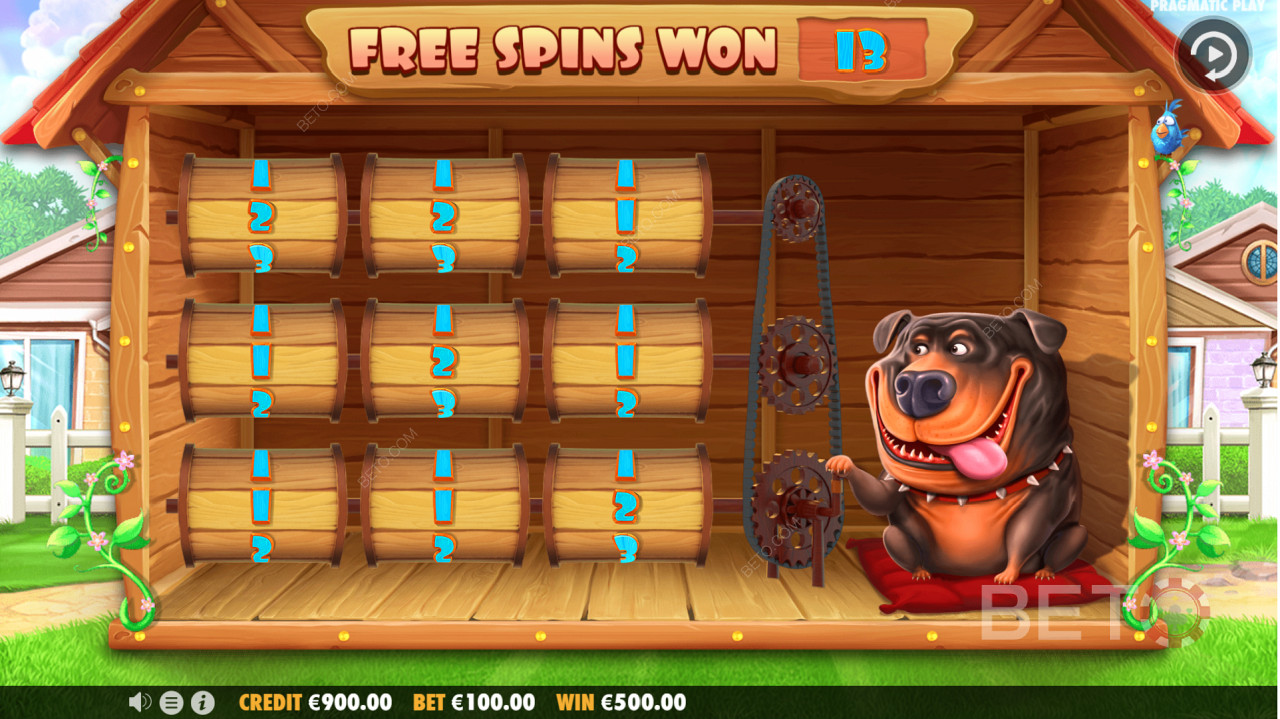 De speciale gratis spin ronde in The Dog House