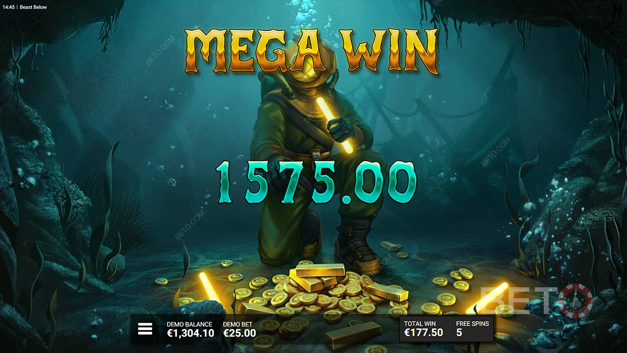 Win 10.000x je inzet in de Beast Below videoslot!