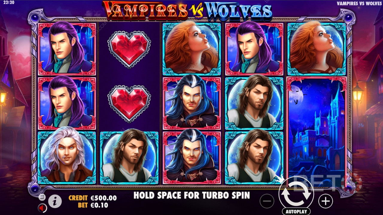 De vijf-rollen drie-rijen structuur in Vampires vs Wolves