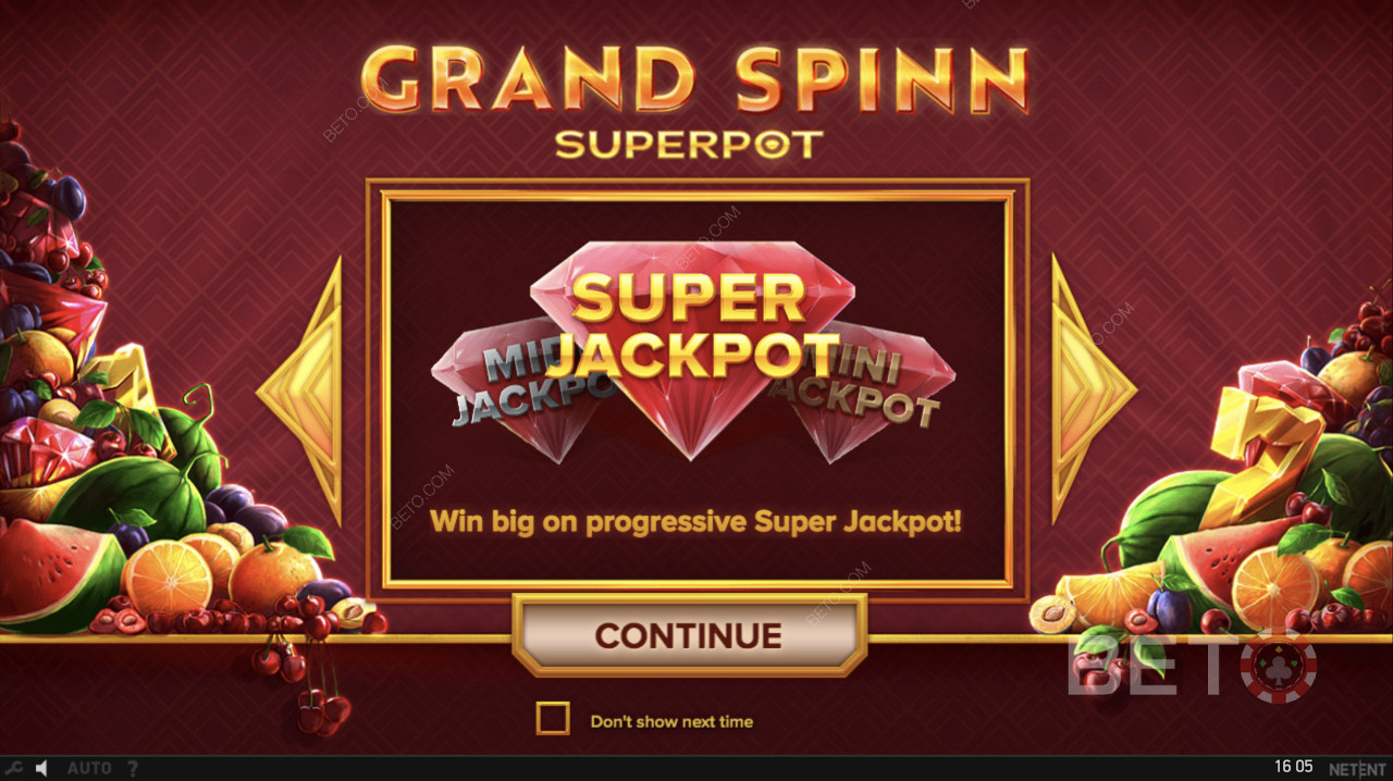 De Progressieve Super Jackpot wordt geactiveerd in de Grand Spinn Superpot