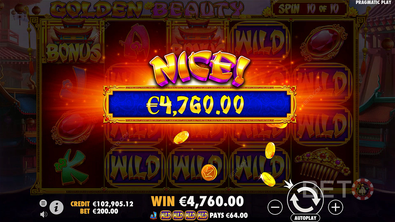 Win 210x je inzet in de Golden Beauty Online Gokkast!