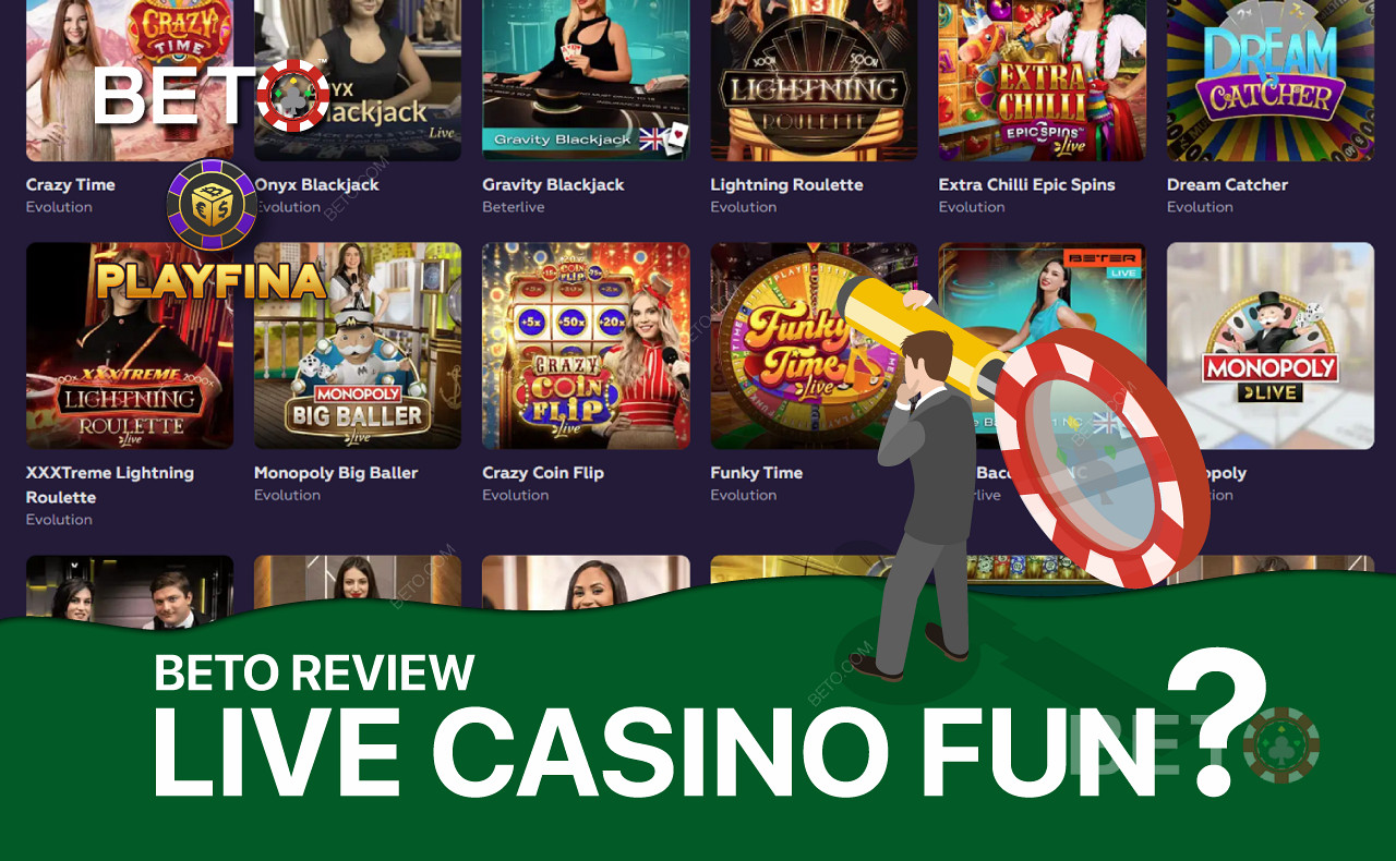 Playfina Live Casino biedt een brede selectie aan populaire dealer-spellen.