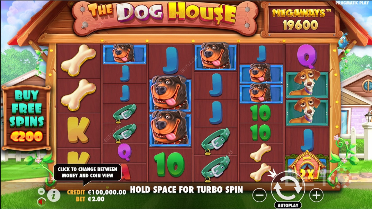 Spel met hoge volatiliteit en pakkende symbolen die de interesse in de casino slotmachine wekken