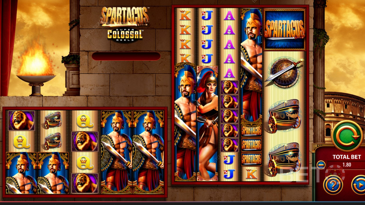 WMS (Williams Interactive) - Spartacus Super Colossal Reels - Doe mee aan de slavenopstand tegen hun Romeinse heerser