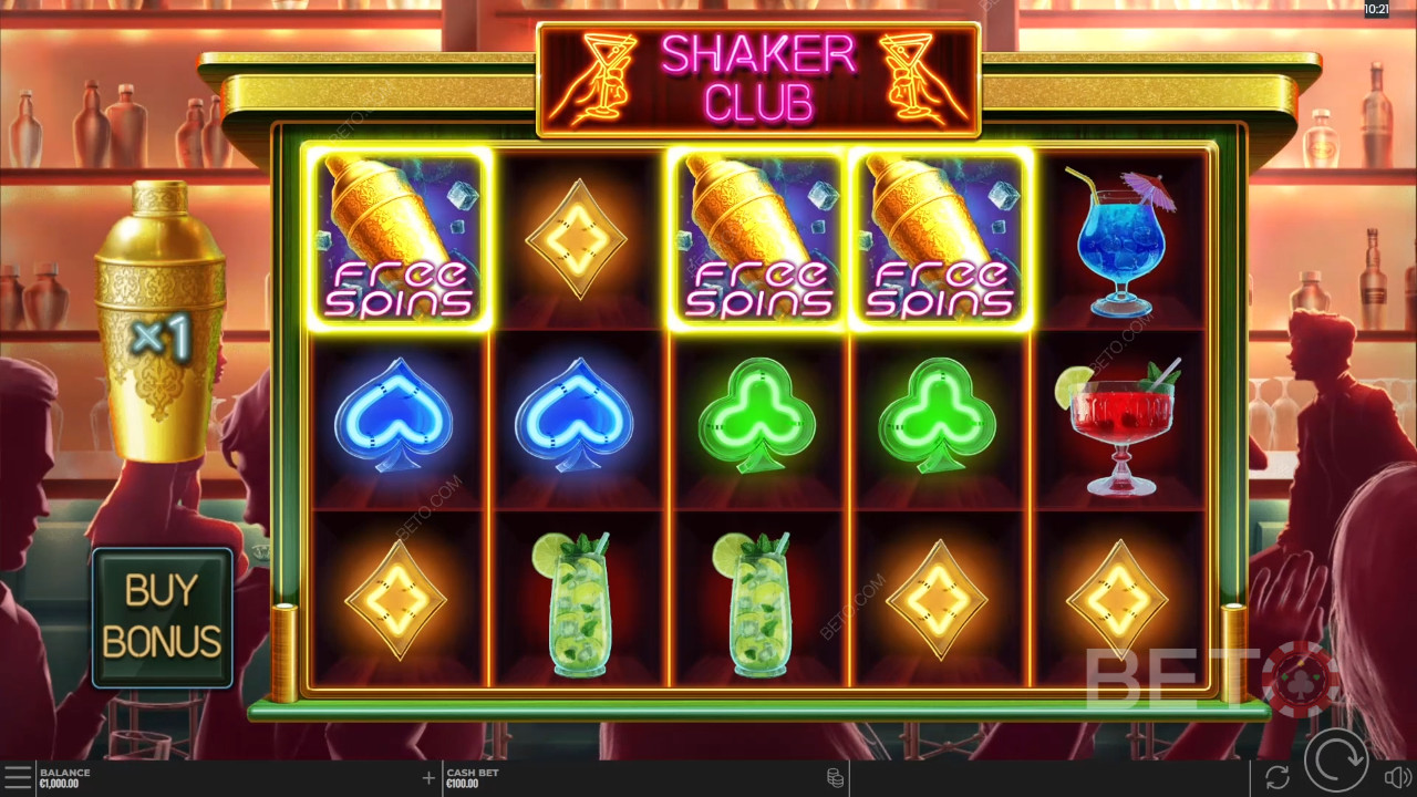 Shaker Club Beoordeling door BETO Slots