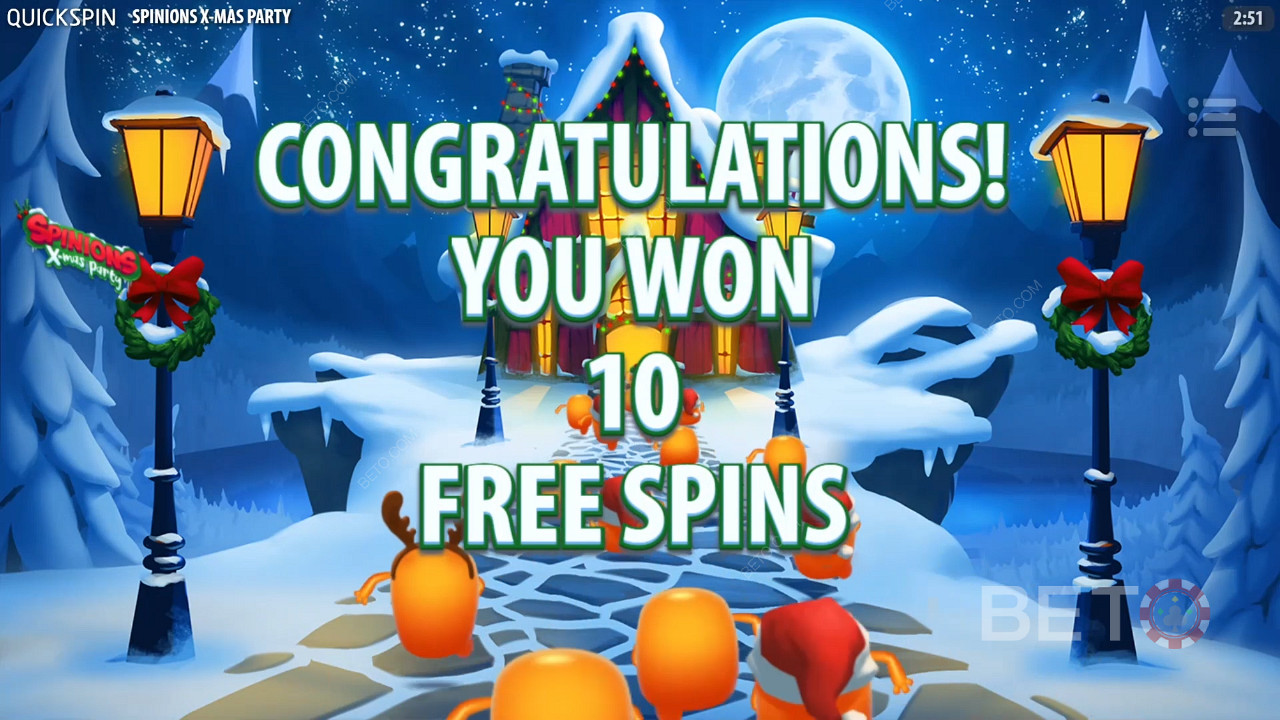 Win 10 Free Spins na landing van 3 Scatter symbolen