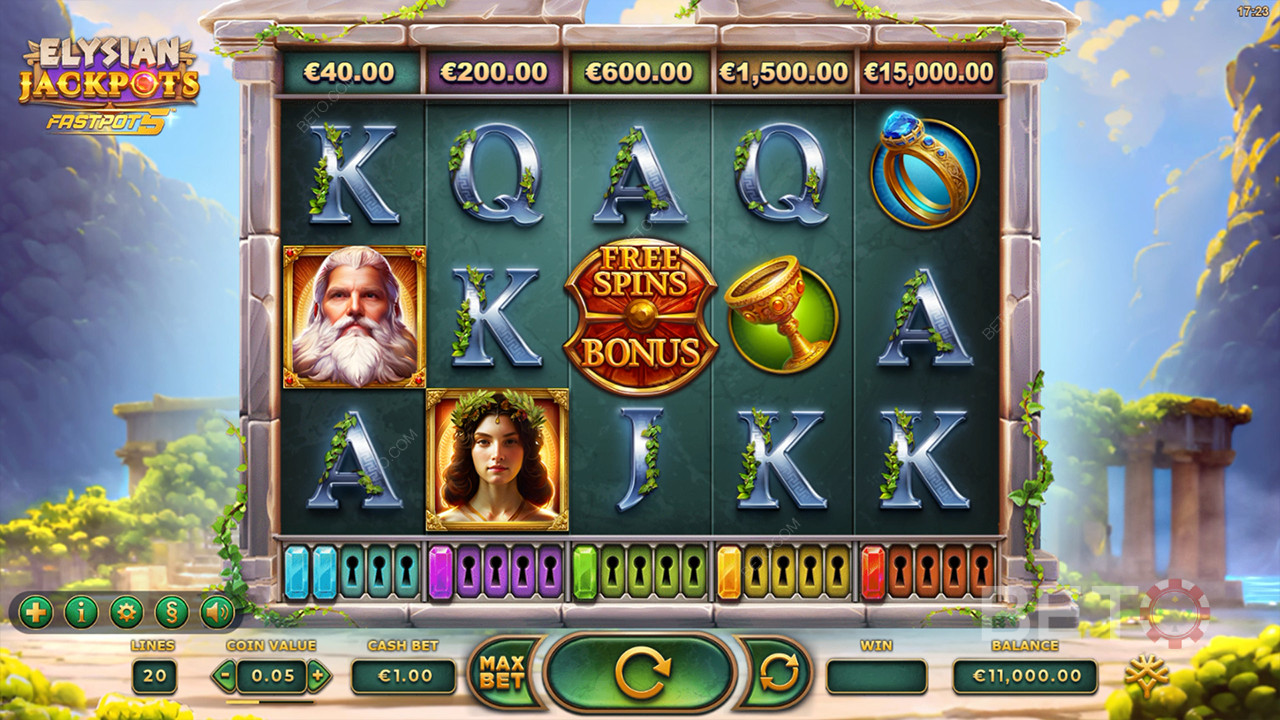 Elysian Jackpots Review door BETO Slots
