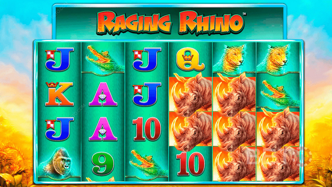Raging Rhino van Williams Interactive(WMS) - geeft u tot 46.656 manieren om te winnen!