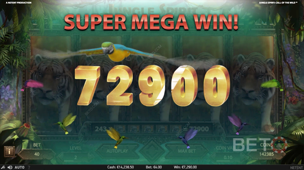 Super Mega Win in Jungle Spirit: Roep van het Wild