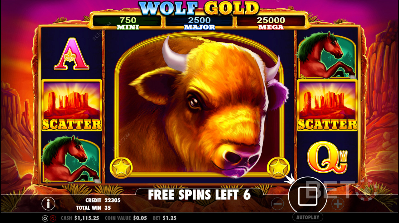 Wolf Gold Amerikaans Thema - Wild populair