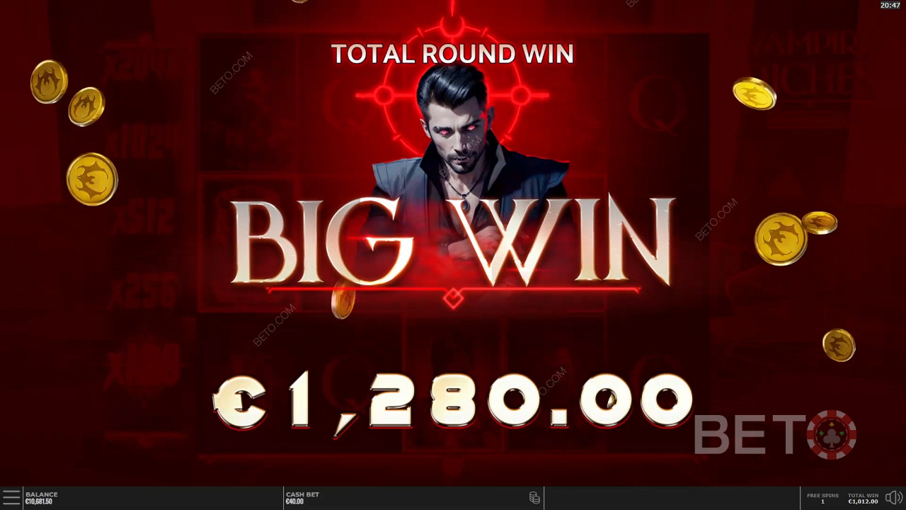 Win 25.000x je inzet in de Vampire Riches DoubleMax videoslot!