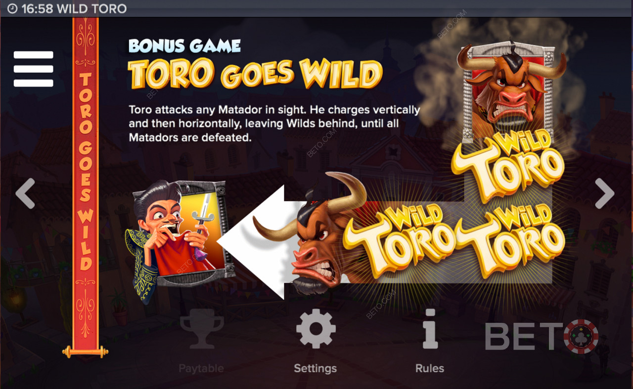 Speciale functies in Wild Toro slot