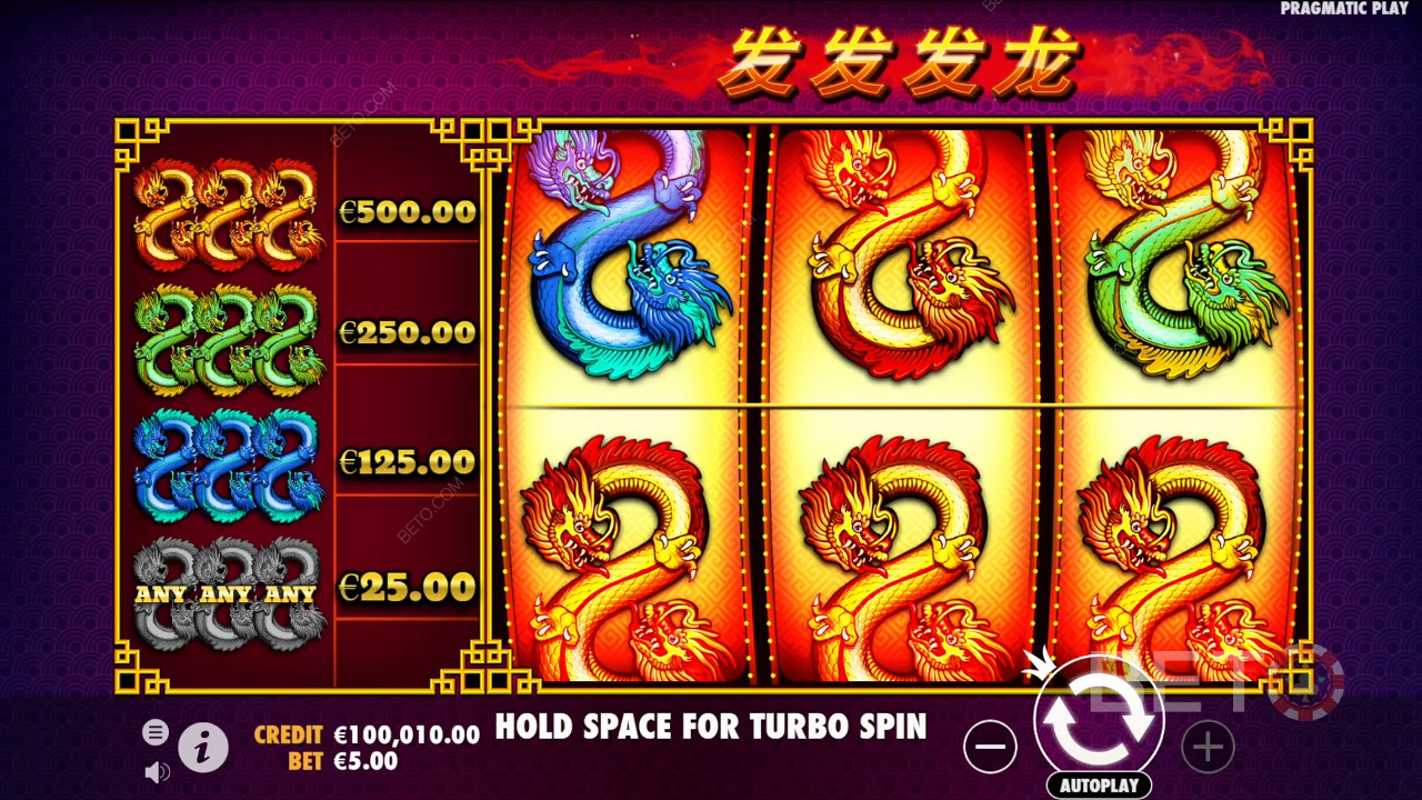 Win 100x je inzet in de 888 Dragons gokkast!