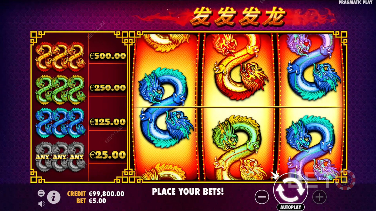 Bonusfuncties uitgelegd in 888 Dragons door Pragmatic Play