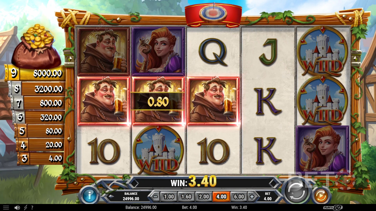 Win 6.500x je inzet in de Sherwood Gold Slot!