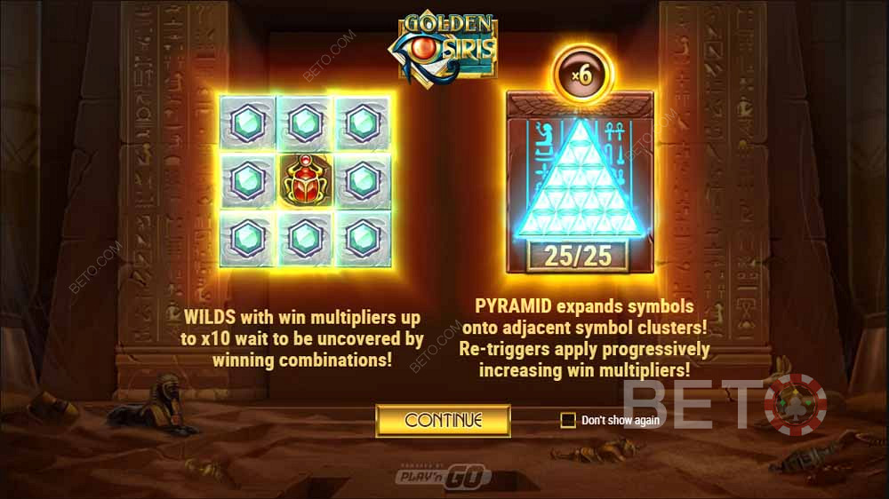 De Piramide Lader Speciale Eigenschap in Gouden Osiris