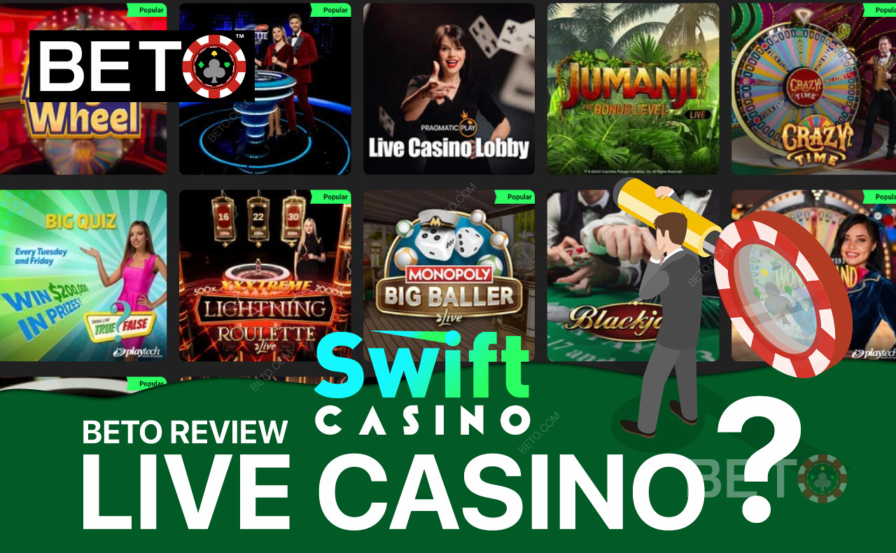 Swift Casino biedt je de mogelijkheid om te genieten van live casinospellen