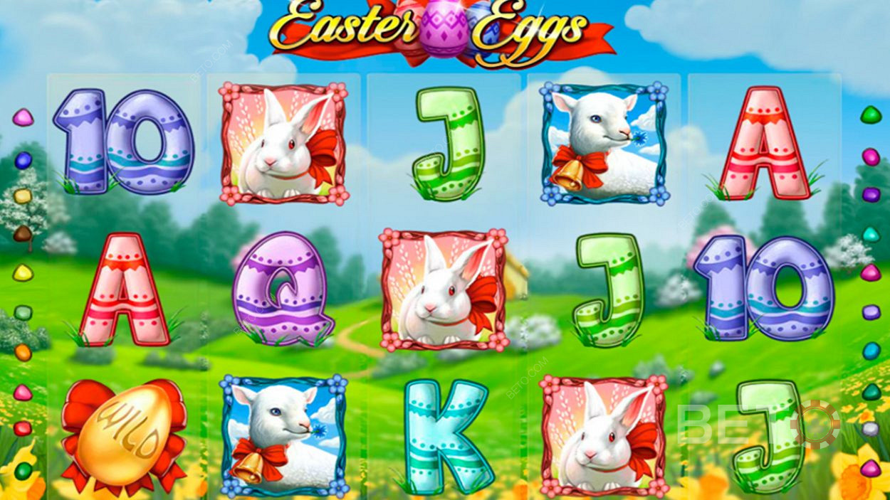 U krijgt 20 speellijnen en 5 rollen in Easter Eggs gokautomaat