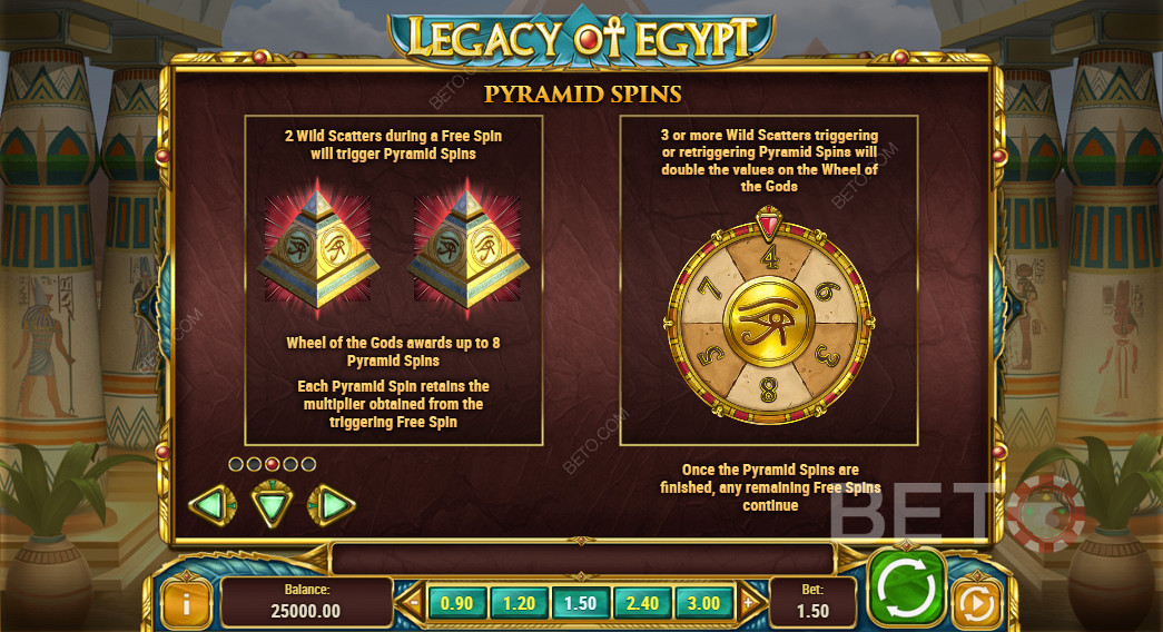 Gratis spins in Legacy Of Egypt