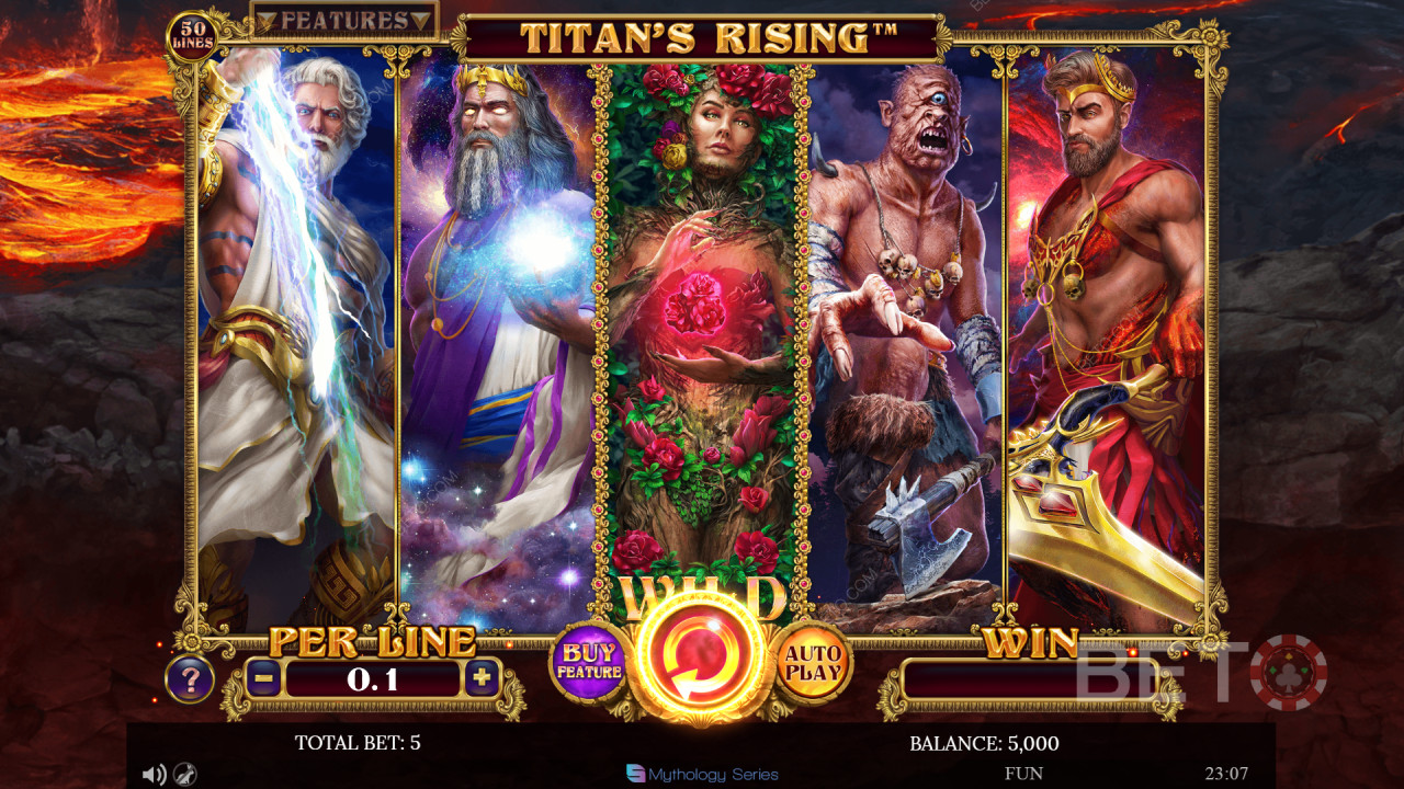 Titans Rising Review door BETO Slots