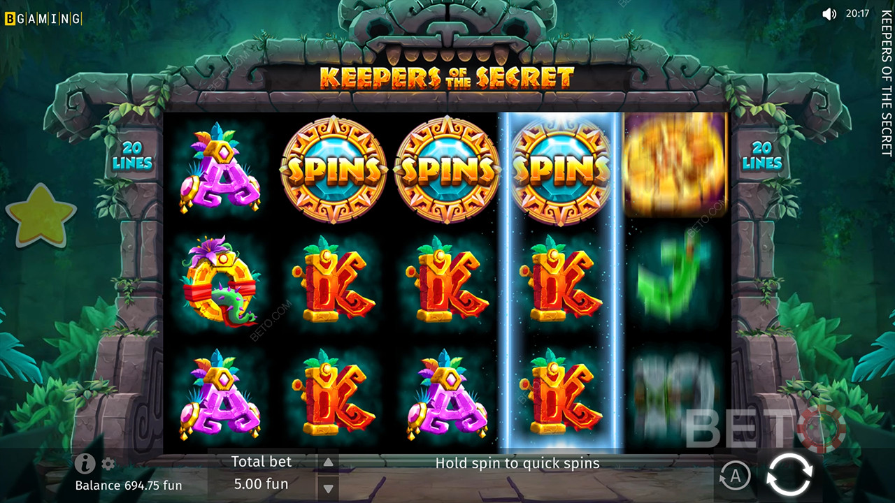 Keepers of the Secret Review door BETO Slots