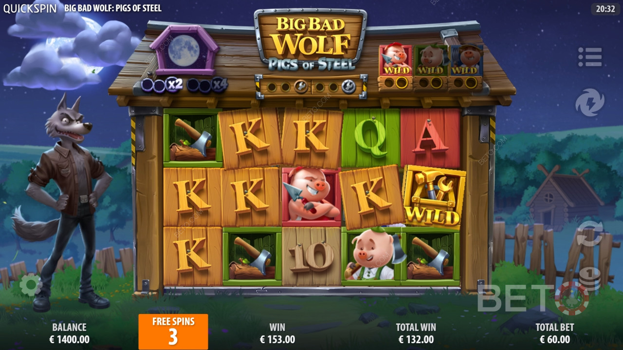 Grote boze wolf: Varkens van Staal Review door BETO Slots