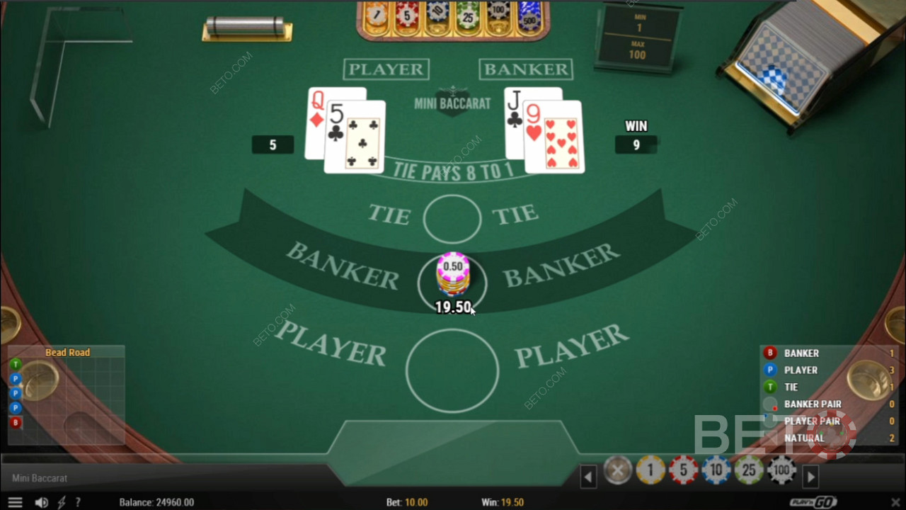 Mini Baccarat Casino Spel door Play