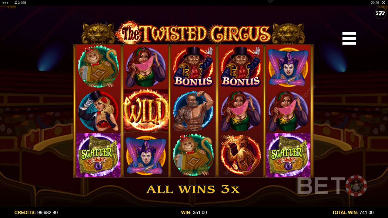 Het Twisted Circus: een online gokkast die de moeite waard is?