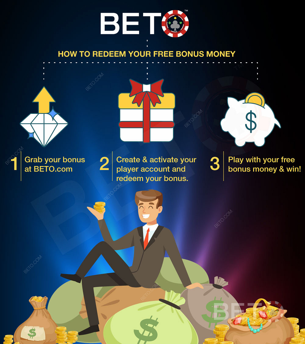 Het is makkelijk om een casino bonus die je bij BETO hebt gevonden te verzilveren!