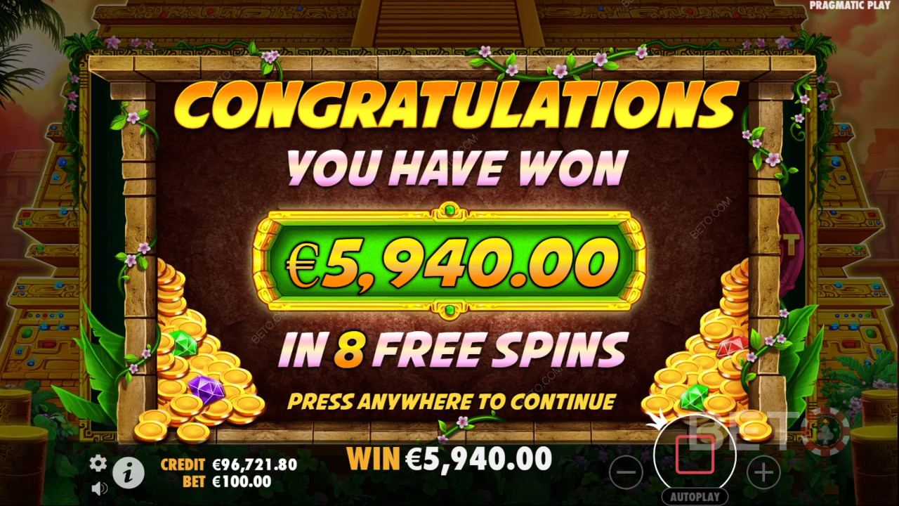 Win 10.500 keer je inzet op de gokkast El Dorado: The City of Gold!