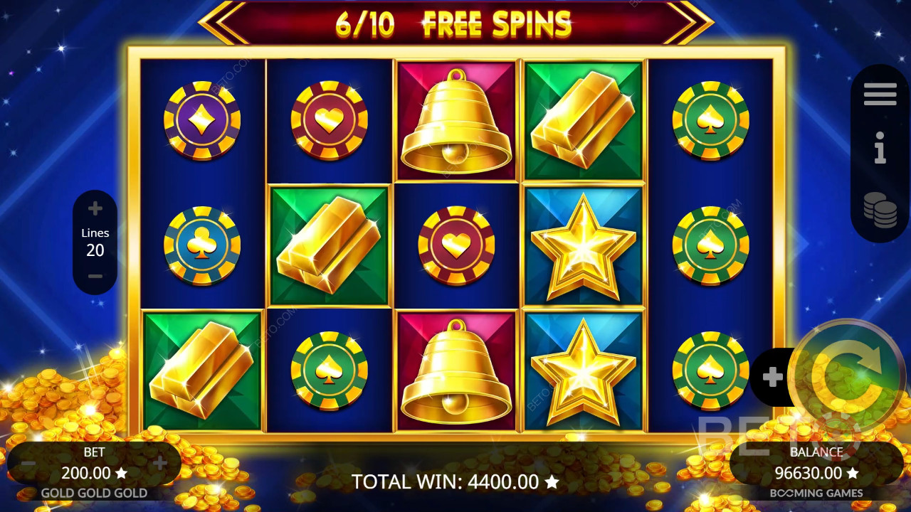 Bonusfuncties uitgelegd in Goud Goud Goud door Booming Games