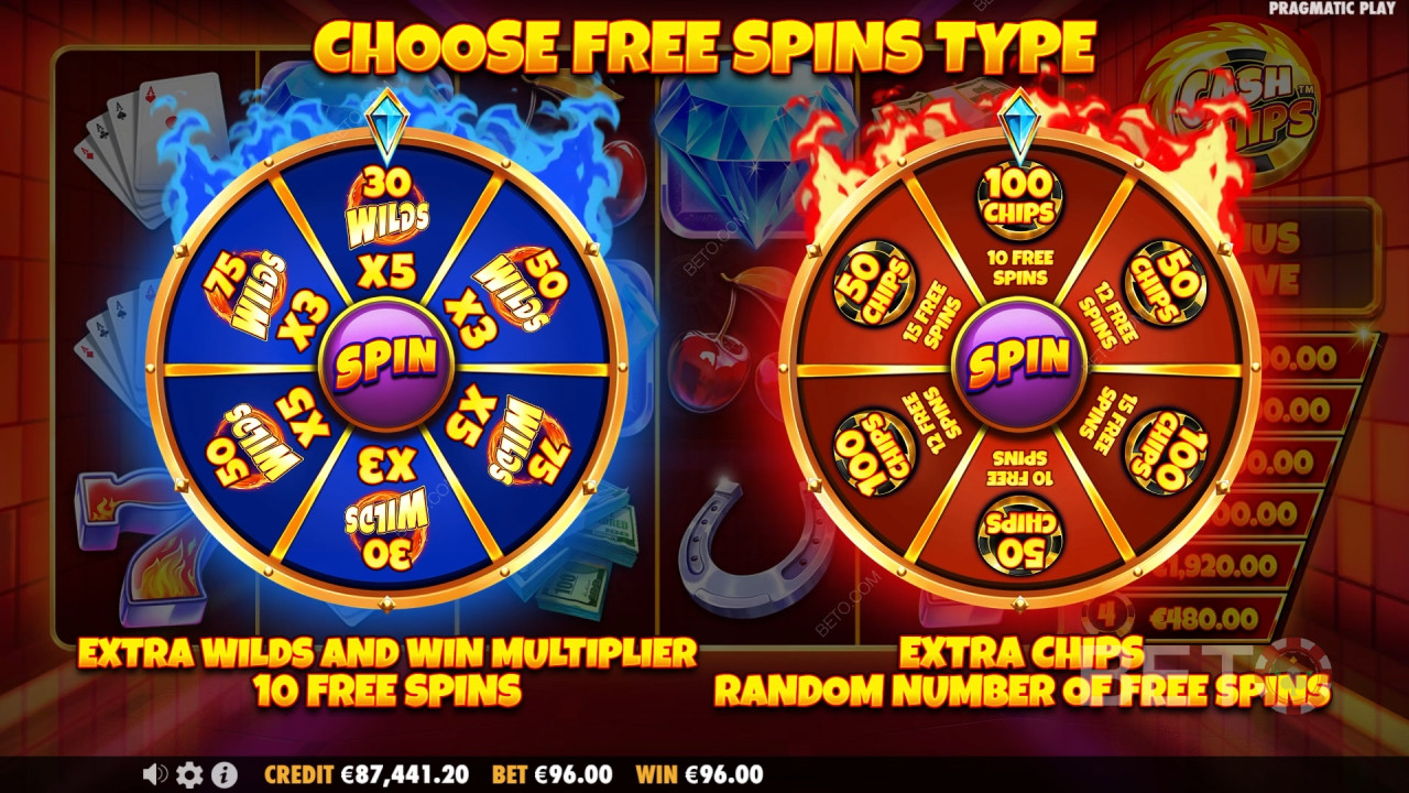 Bonusfuncties uitgelegd in Cash Chips door Pragmatic Play