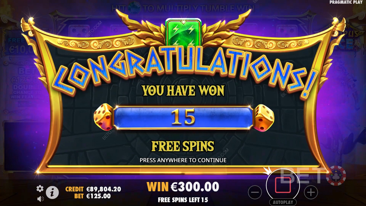 Win 5.000x je inzet in de Gates of Olympus Dice gokkast!