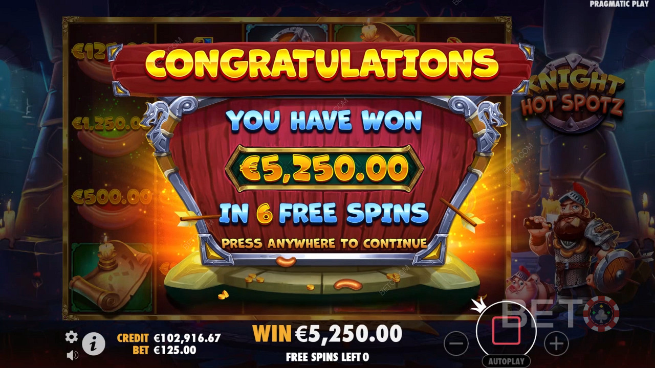 Win 2.000x je inzet in de Knight Hot Spotz online gokkast!